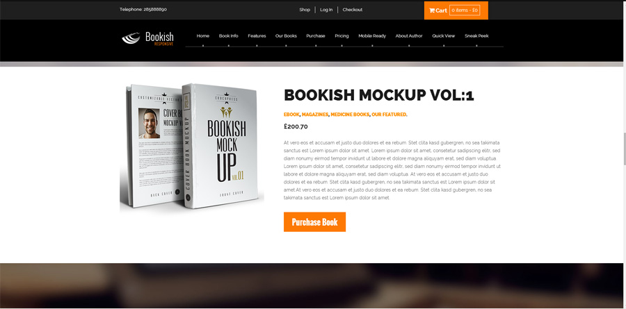 Bookish WordPress theme for writers and authors