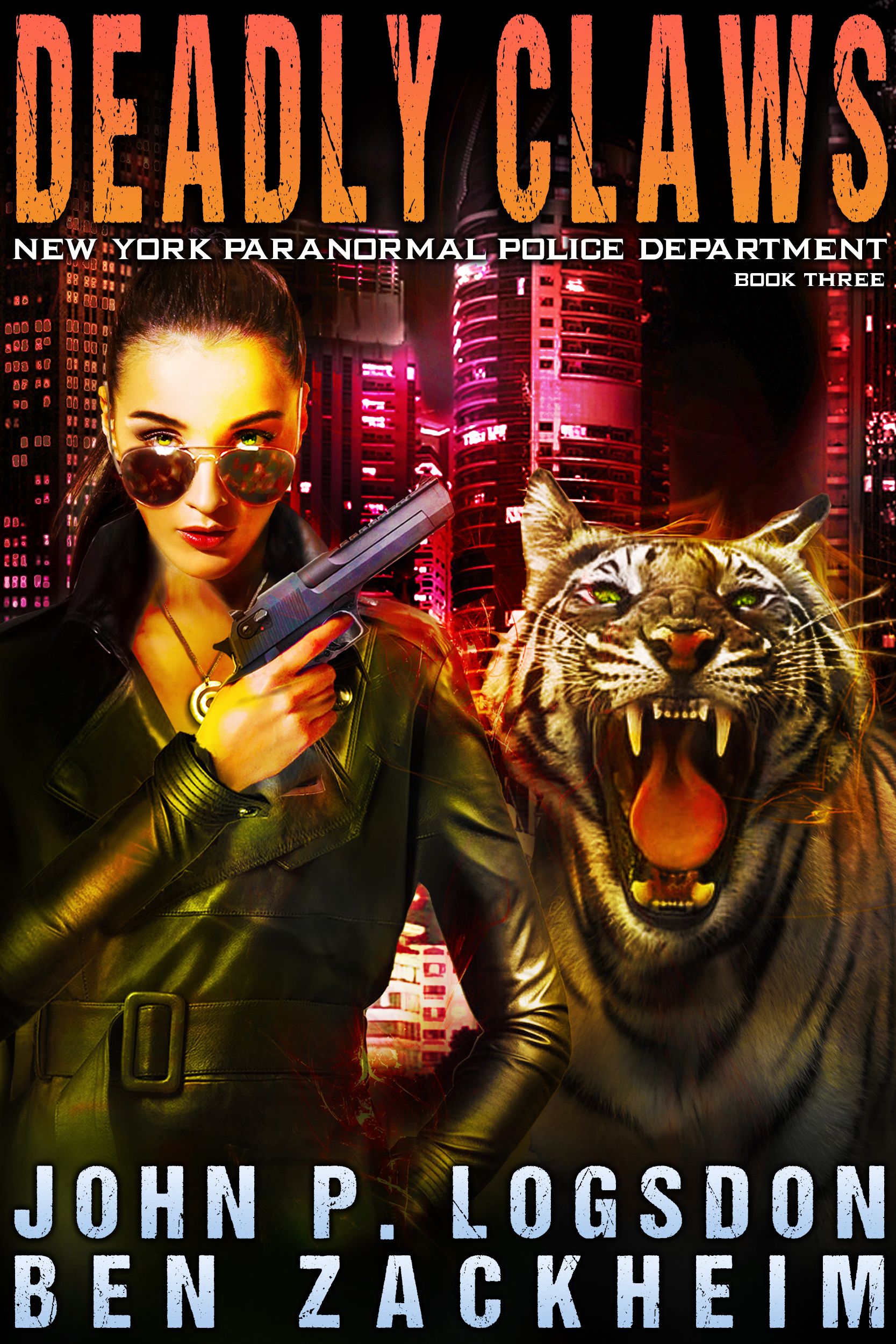 Urban Fantasy Ben Zackheim ebook cover of Bethany Black Supernatural Detective with her altered tiger form.