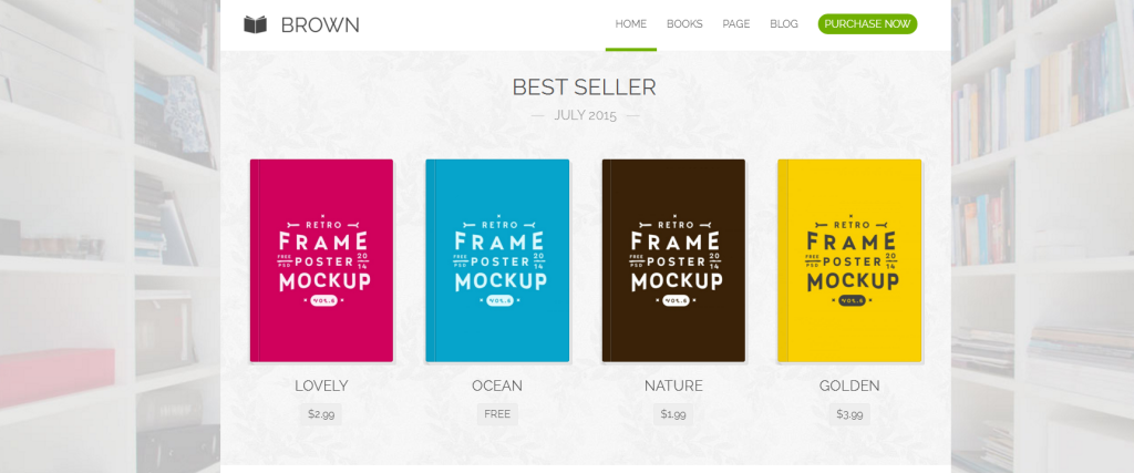 brown wordpress theme for writers and authors